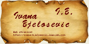 Ivana Bjelošević vizit kartica